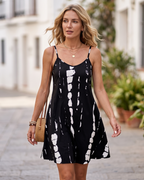 Hazel Women's A-Line Dress – Sleeveless V-Neck Spaghetti Strap Summer Beach Dress