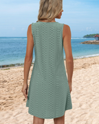 Winifred Women's Sleeveless Dress – V-Neck Loose Summer Sundress & Beach Cover-Up
