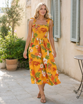 Elspeth Women's Floral Summer Dress – Lightweight Elegant Holiday Occasion Dress