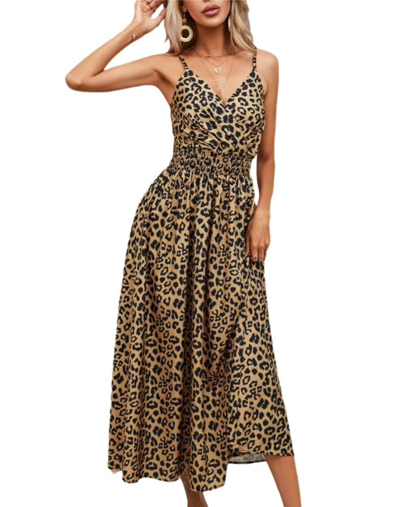 Savannah Women's Floral Maxi Dress – Sleeveless V-Neck Bohemian Summer Dress