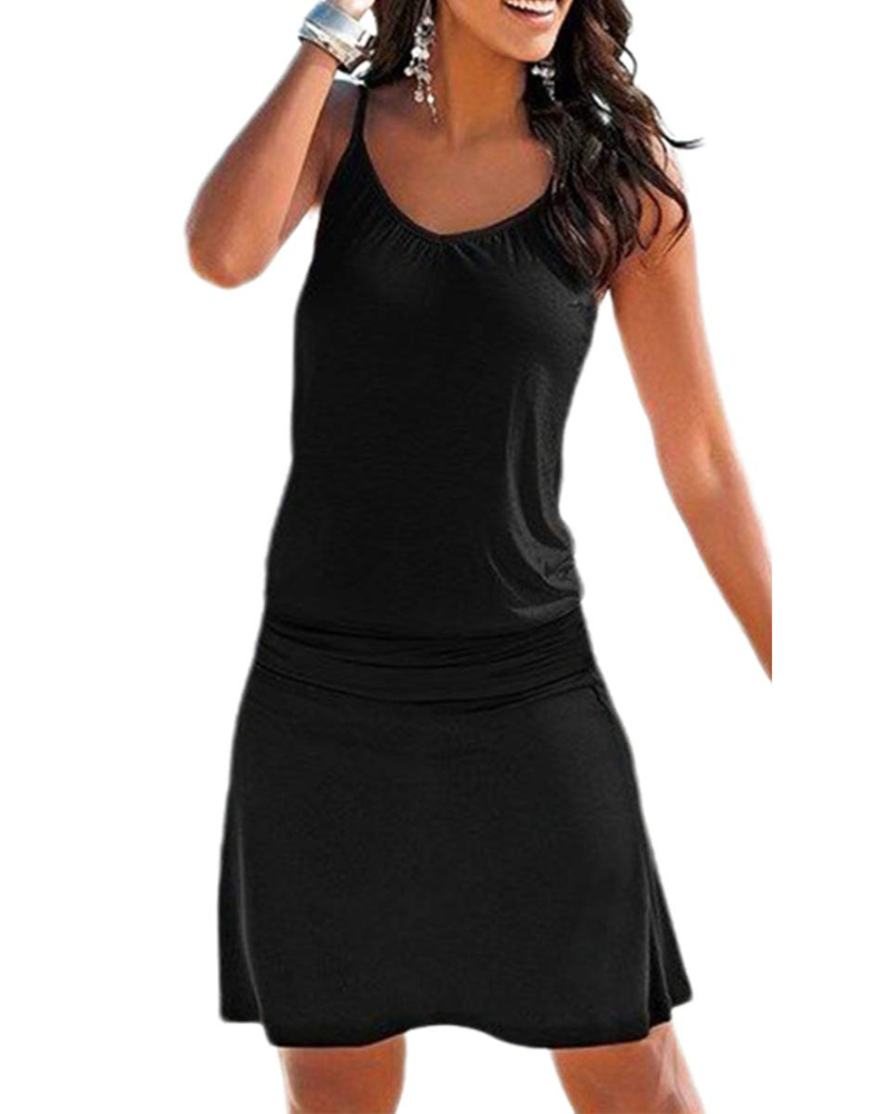 Sienna Women's Bohemian Beach Dress – Sleeveless Floral Tunic Dress with Wave Print