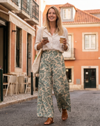 Brynn Women's Floral Palazzo Pants – Boho Wide Leg Lounge Trousers with Pockets