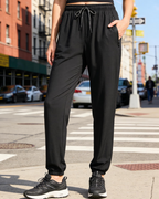 Jasmine Women's Athletic Pants – Quick Dry High Waist Joggers with Zip Pockets