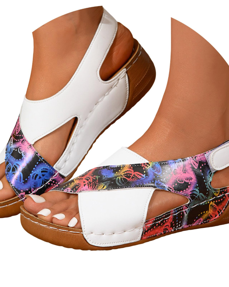 Sophia Women's Platform Sandals – Lightweight Slingback Wedge Summer Shoes