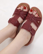 Amelis Women's Wedge Mules – Open Toe Platform Slide Sandals for Summer