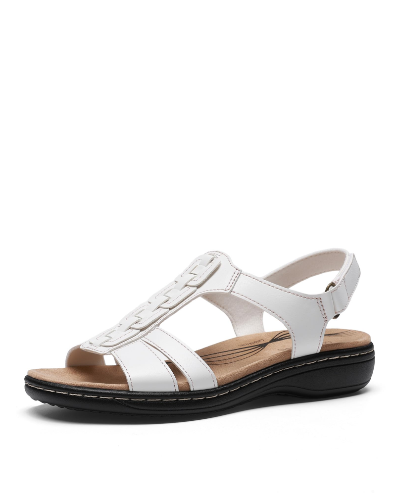 Amiel Women's Comfort Sandals – Adjustable Lightweight Flat Walking Sandals