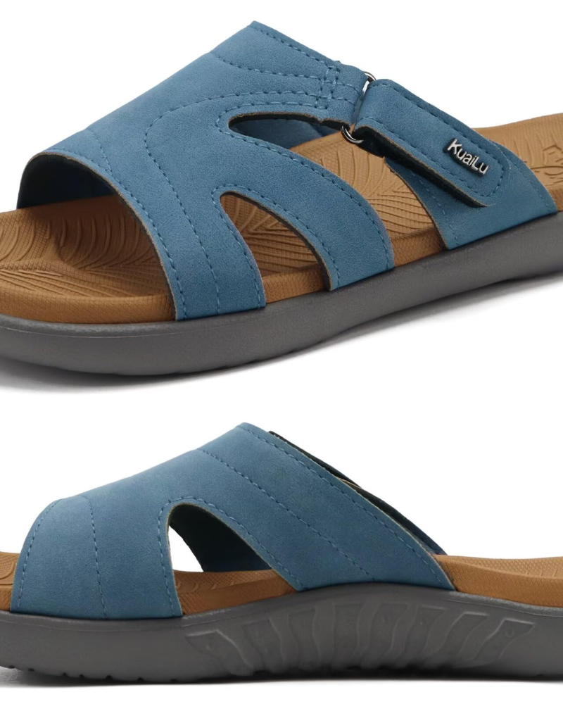 Olivia Women's Comfort Sandals – Adjustable Arch Support Summer Slide Sandals