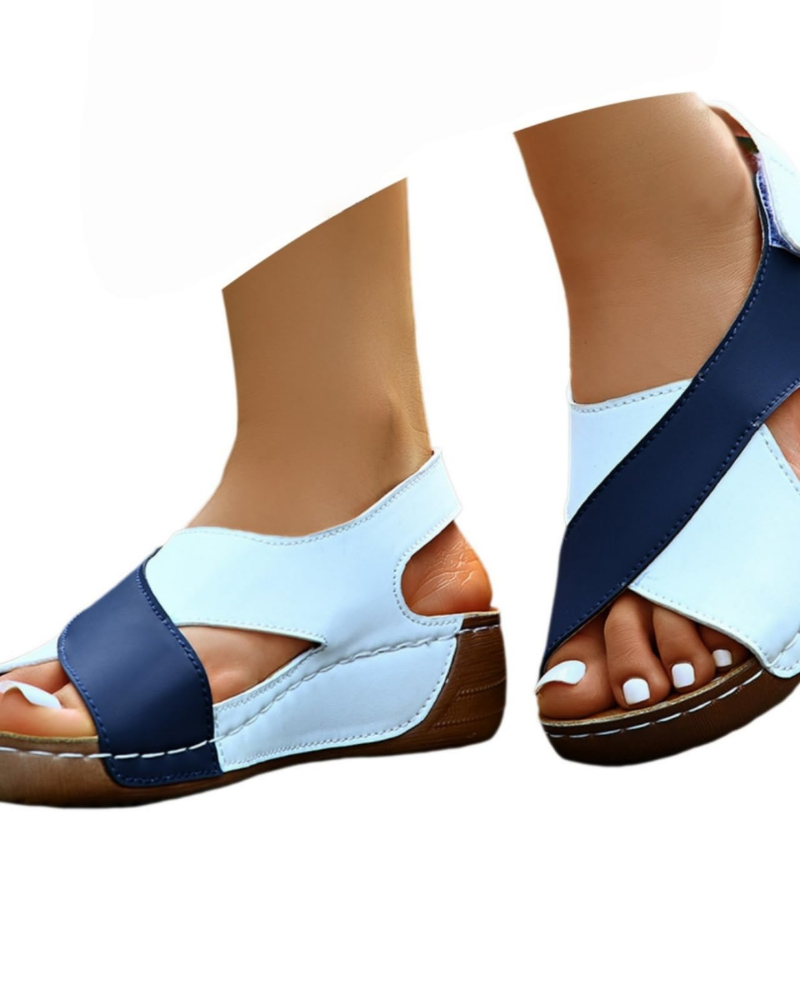 Isabella Women's Platform Sandals – Comfortable Slingback Wedge Summer Shoes
