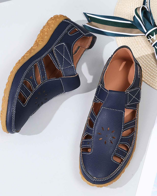 Asle Women's Closed Toe Sandals – Breathable Cutout Summer Comfort Shoes