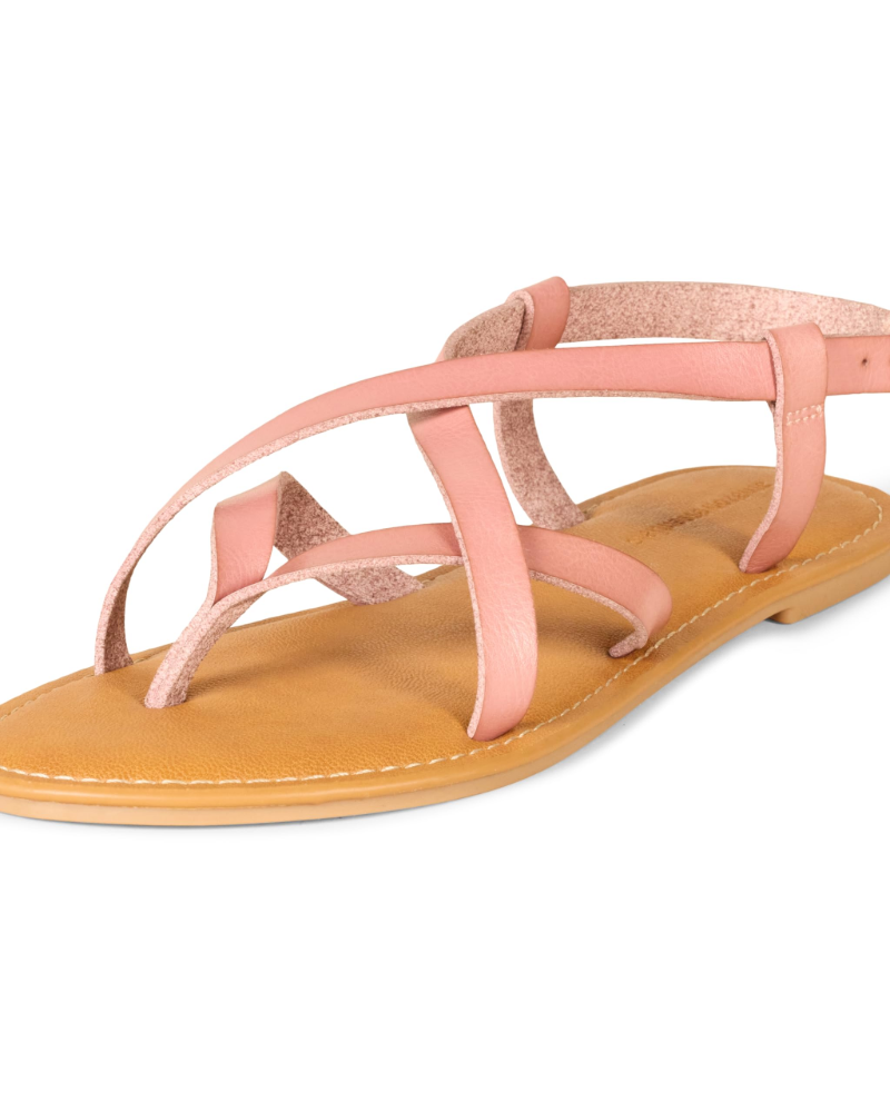 Olivia Women's Strappy Sandals – Adjustable Comfort Summer Flat Sandals