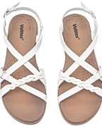 Sophia Women's Braided Flat Sandals – Cross Strap Summer Sandals with Ankle Strap
