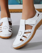 Asle Women's Closed Toe Sandals – Breathable Cutout Summer Comfort Shoes