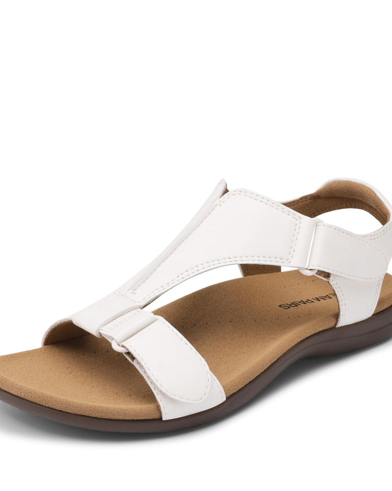 Andi Women's T-Strap Sandals – Arch Support Walking Beach Sandals