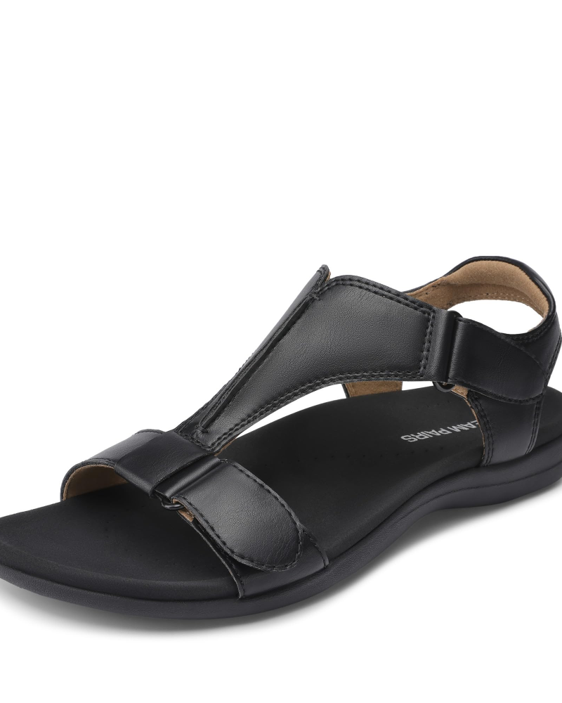 Andi Women's T-Strap Sandals – Arch Support Walking Beach Sandals