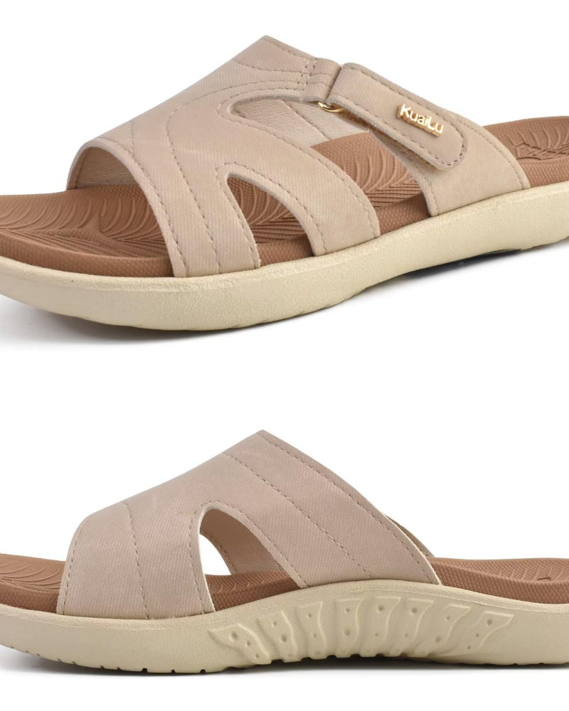 Olivia Women's Comfort Sandals – Adjustable Arch Support Summer Slide Sandals