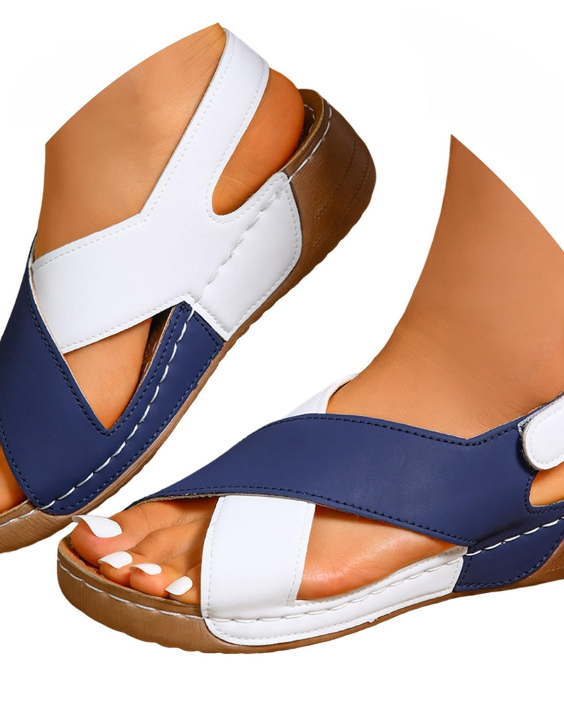 Isabella Women's Platform Sandals – Comfortable Slingback Wedge Summer Shoes