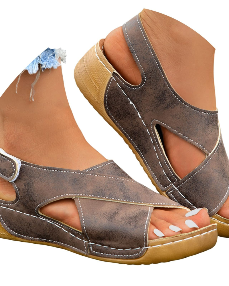 Isabella Women's Platform Sandals – Comfortable Slingback Wedge Summer Shoes
