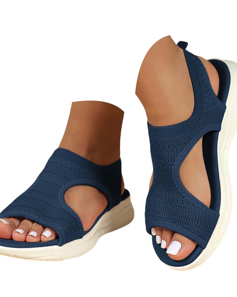 Emma Women's Knit Sandals – Breathable Soft Sole Summer Walking Sandals