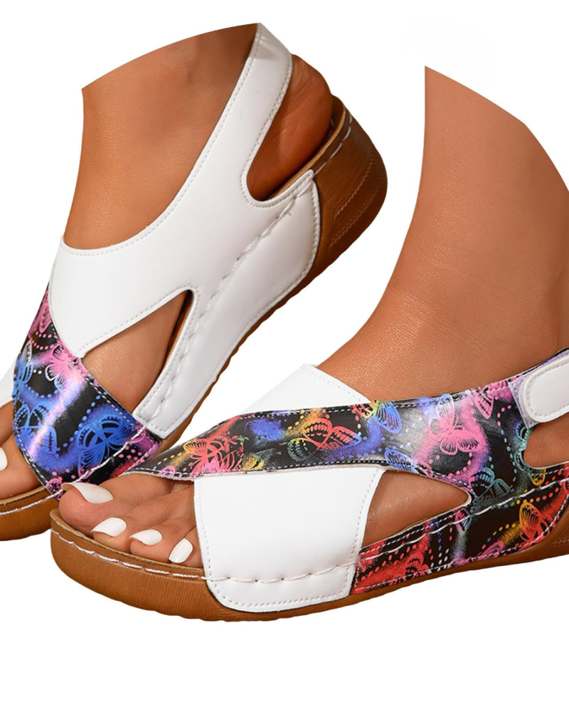 Isabella Women's Platform Sandals – Comfortable Slingback Wedge Summer Shoes