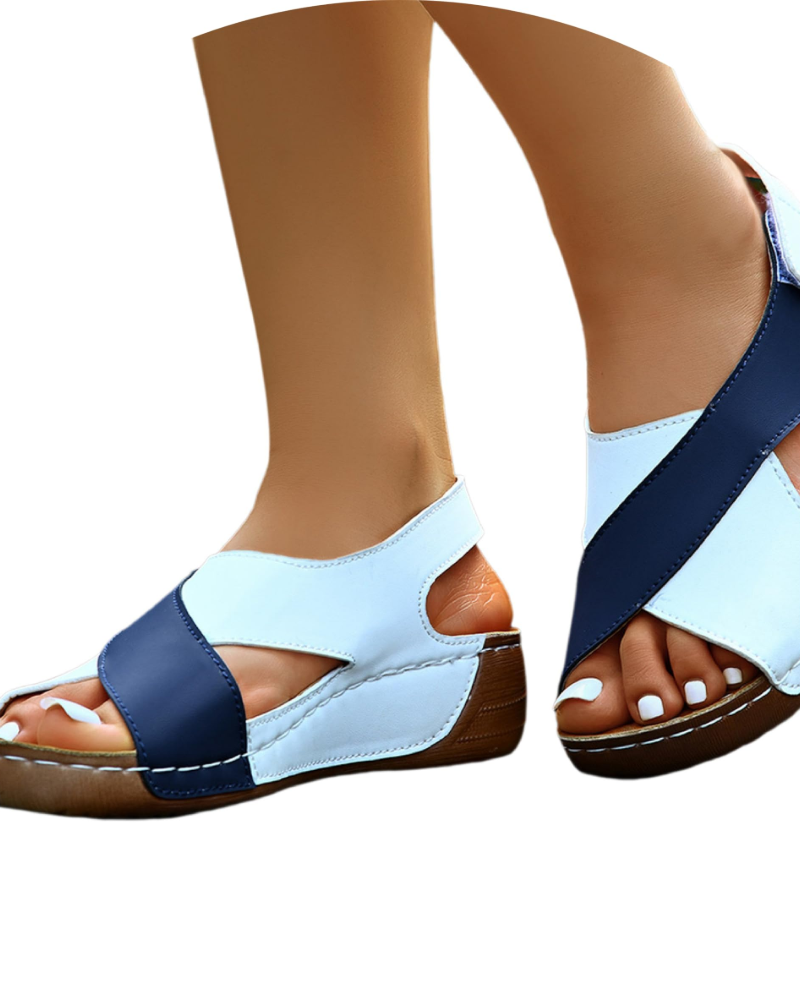 Sophia Women's Platform Sandals – Lightweight Slingback Wedge Summer Shoes