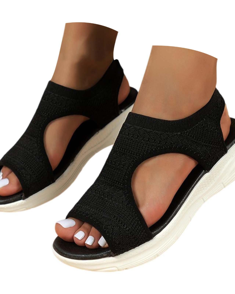 Emma Women's Knit Sandals – Breathable Soft Sole Summer Walking Sandals