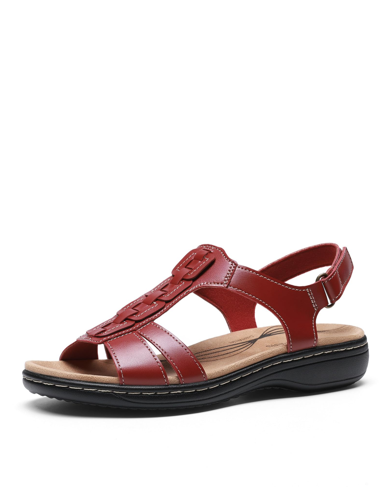 Amiel Women's Comfort Sandals – Adjustable Lightweight Flat Walking Sandals