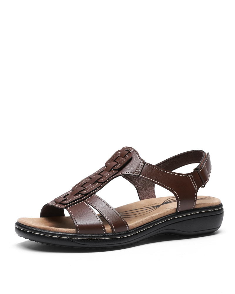 Amiel Women's Comfort Sandals – Adjustable Lightweight Flat Walking Sandals