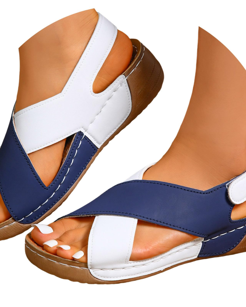 Sophia Women's Platform Sandals – Lightweight Slingback Wedge Summer Shoes