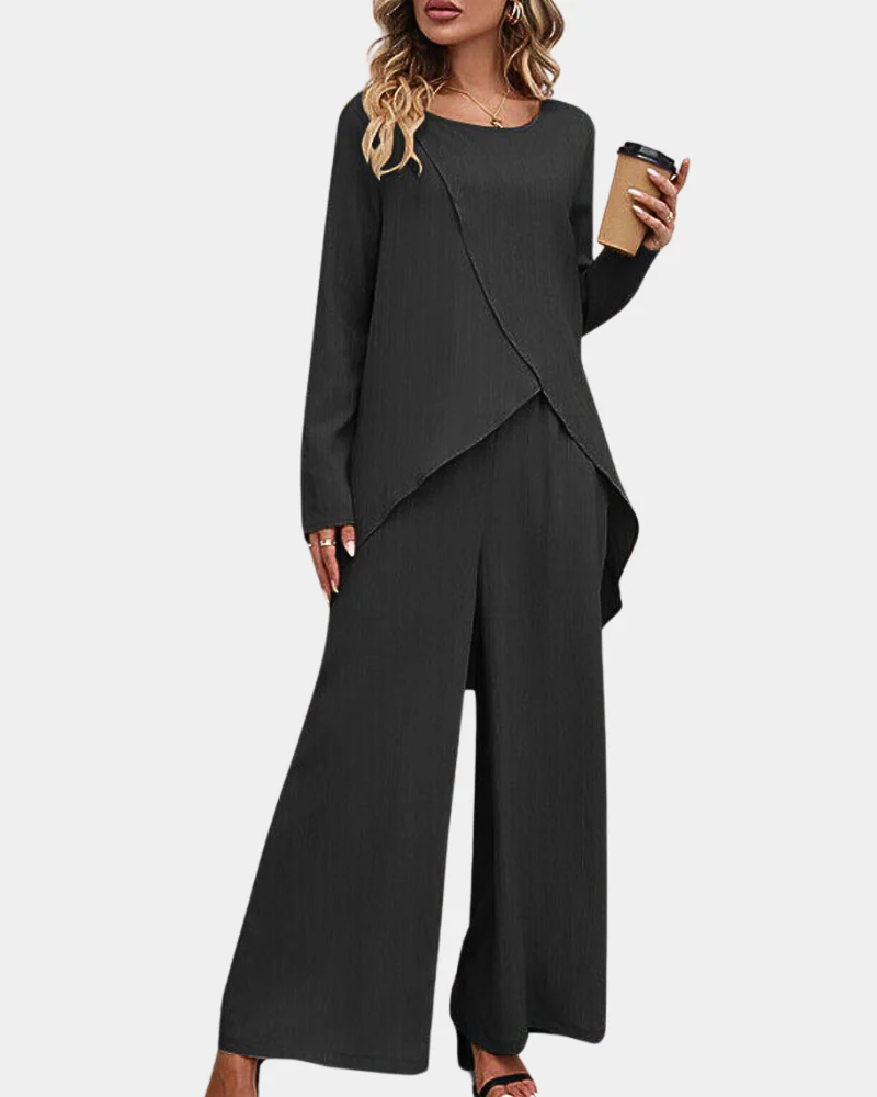 Charlotte Women's Lounge Set – Elegant Two-Piece Outfit, Comfortable Matching Co-Ord Set