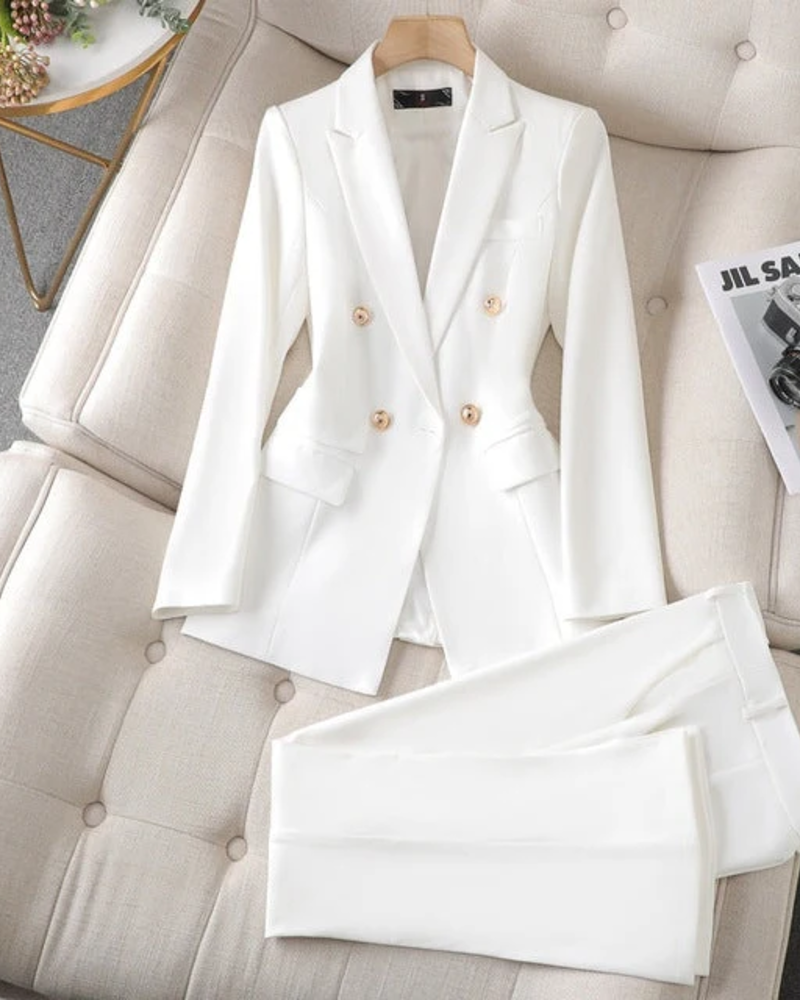 Winona Women's Blazer & Trouser Suit – Tailored Two-Piece Smart Casual Set