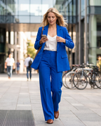 Victoria Women's Blazer Set – Elegant Tailored Two-Piece Suit, Smart Office Trouser Co-Ord