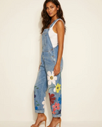 Bryony Women's Floral Dungaree Jumpsuit – Relaxed Fit Boho Summer Overalls