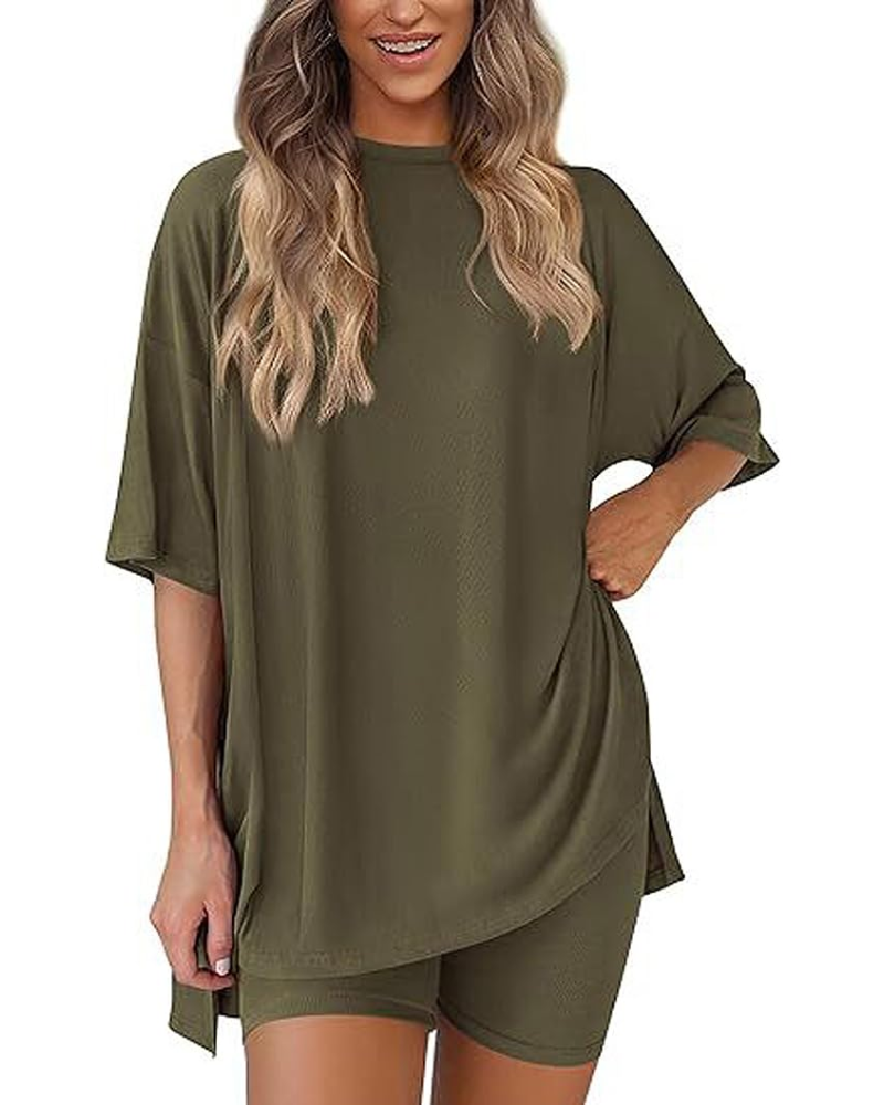 Gloria Women's Lounge Set – Two-Piece Short Sleeve Casual Summer Outfit