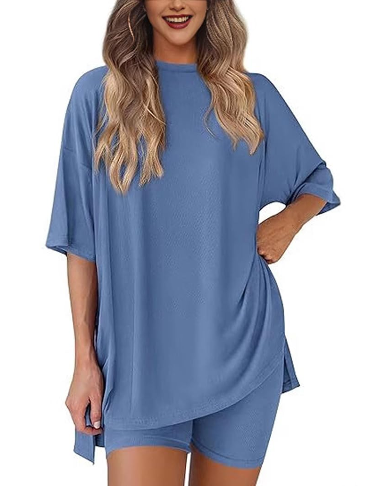 Gloria Women's Lounge Set – Two-Piece Short Sleeve Casual Summer Outfit