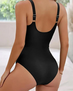 Sabrina Women's One-Piece Swimsuit – Tummy Control Twist Front Full Coverage Swimwear