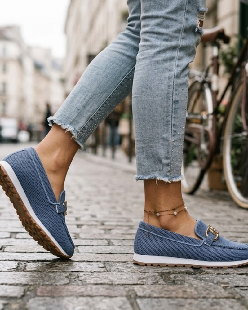 Cressida Women's Mesh Loafers – Breathable Slip-On Casual Comfort Shoes