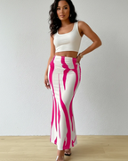 Annelise Women's Abstract Maxi Skirt – High Waist Flowy Elegant Long Skirt