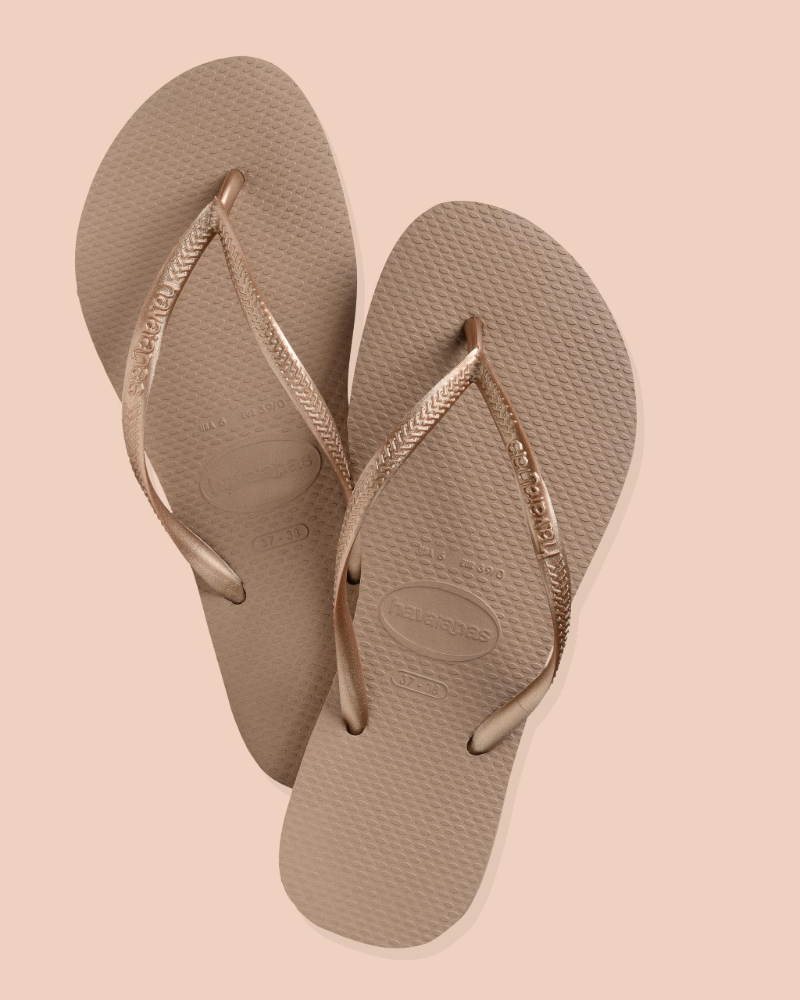 Mabel Women's Slim Flip Flops – Lightweight Rubber Sole Summer Beach Sandals