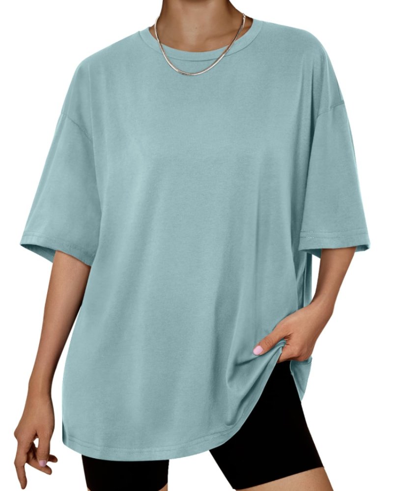 Fantasia Women's Oversized T-Shirt – Short Sleeve Loose Fit Casual Summer Tunic Top