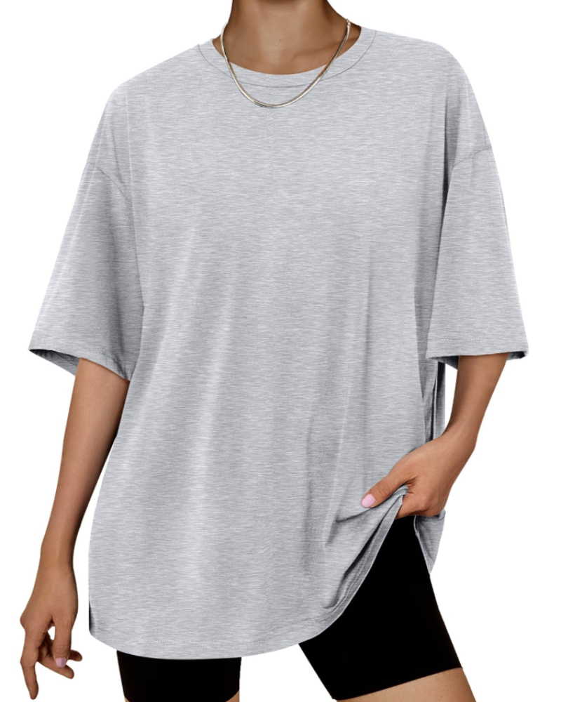 Fantasia Women's Oversized T-Shirt – Short Sleeve Loose Fit Casual Summer Tunic Top