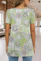 Fairy Women's Casual Blouse – Short Sleeve Flowy Tunic Top for Leggings