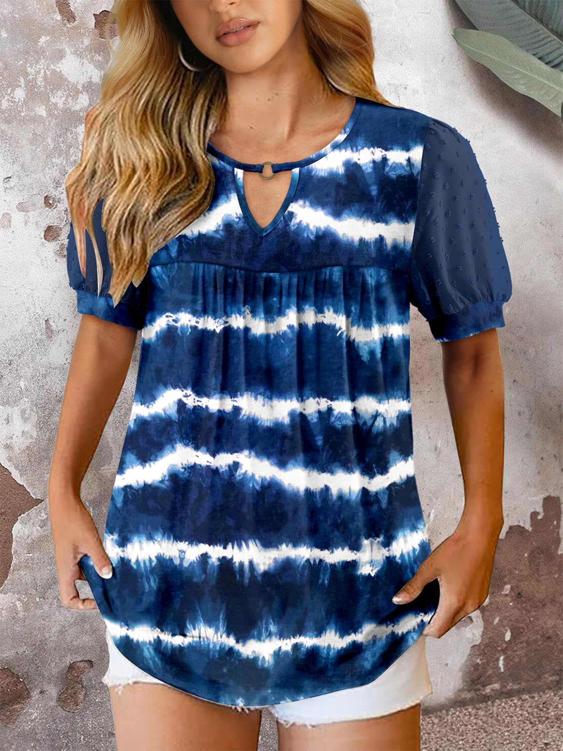 Fairy Women's Casual Blouse – Short Sleeve Flowy Tunic Top for Leggings
