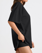 Fantasia Women's Oversized T-Shirt – Short Sleeve Loose Fit Casual Summer Tunic Top