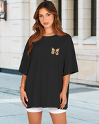 Mia Women's Oversized Graphic T-Shirt – Loose Fit Crew Neck Summer Tee