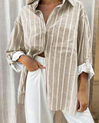Danielle Women's Open Cardigan Blouse – Long Sleeve Loose Fit Plus Size Cover-Up