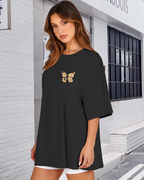 Mia Women's Oversized Graphic T-Shirt – Loose Fit Crew Neck Summer Tee