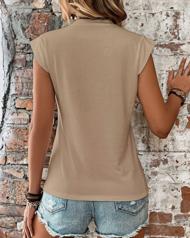 Emma Women's Sleeveless Tank Top – Round Neck Loose Fit Summer Casual Basic Vest