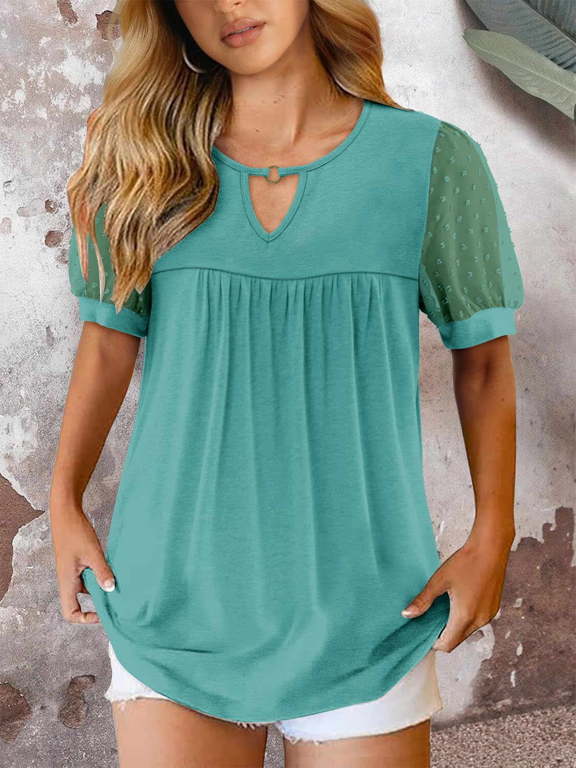 Fairy Women's Casual Blouse – Short Sleeve Flowy Tunic Top for Leggings