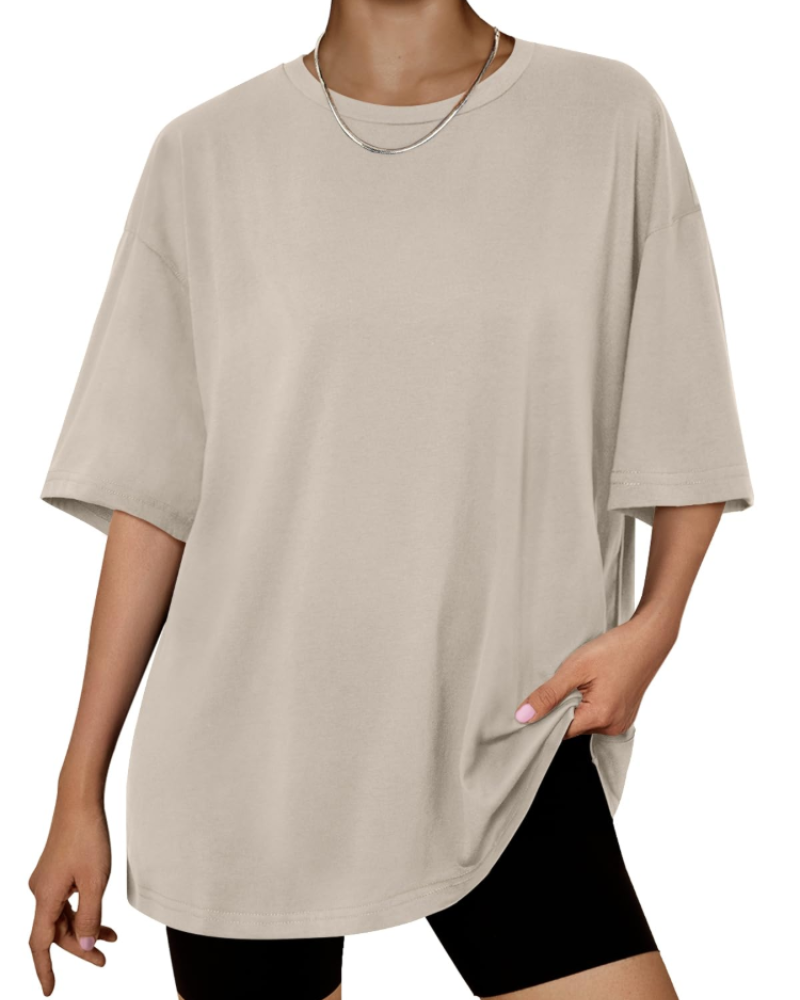 Fantasia Women's Oversized T-Shirt – Short Sleeve Loose Fit Casual Summer Tunic Top