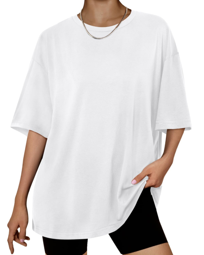 Fantasia Women's Oversized T-Shirt – Short Sleeve Loose Fit Casual Summer Tunic Top